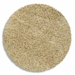 Hochflorteppich - beige - rund - Ø 67 cm