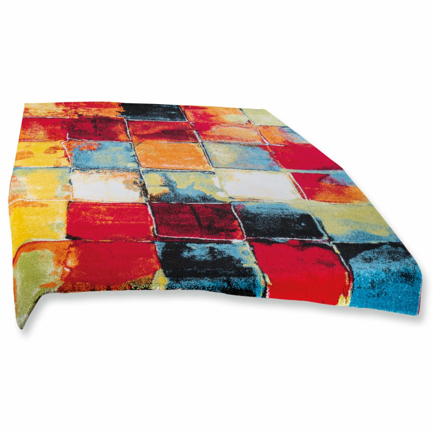 Teppich - bunte Quadrate - 80x150 cm 3 Teppich - bunte Quadrate - 80x150 cm