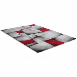 Frisee-Teppich - grau-rot - 80x150 cm -Heimtextilien Verkäufe 2632003305 03 1600Wx1600H