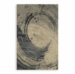 Teppich - beige-schwarz - 80x150 cm