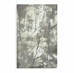 Hochflor-Teppich - grau-braun - 80x150 cm