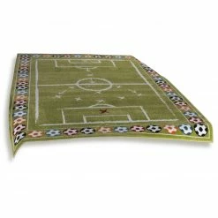 Kinderteppich - Fußball - grün - 80x150 cm