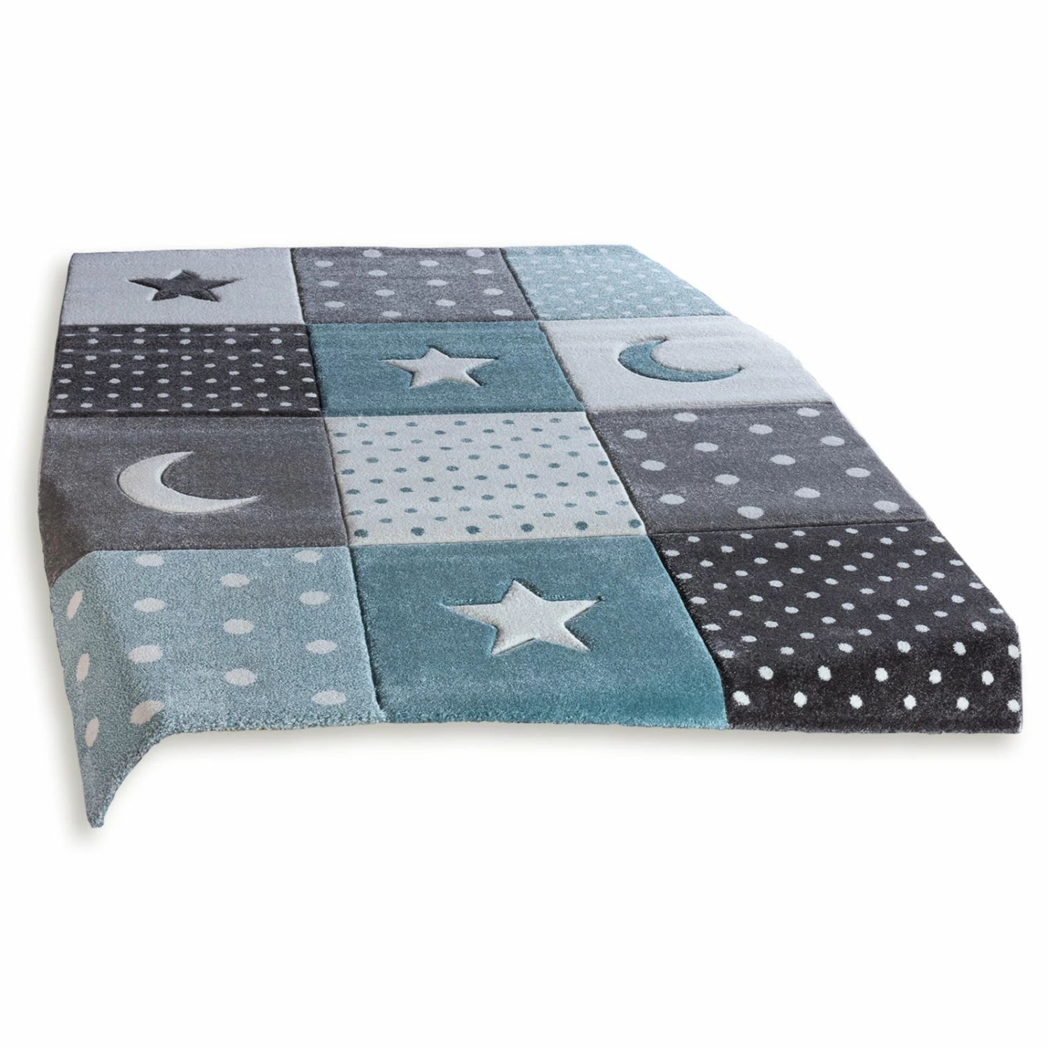 Kinderteppich - blau - 80x150 cm 3 Kinderteppich - blau - 80x150 cm