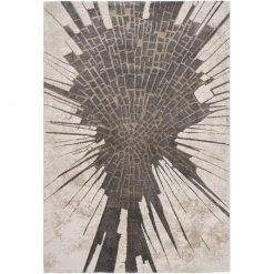 Kurzflorteppich - beige-grau - 120x170 cm