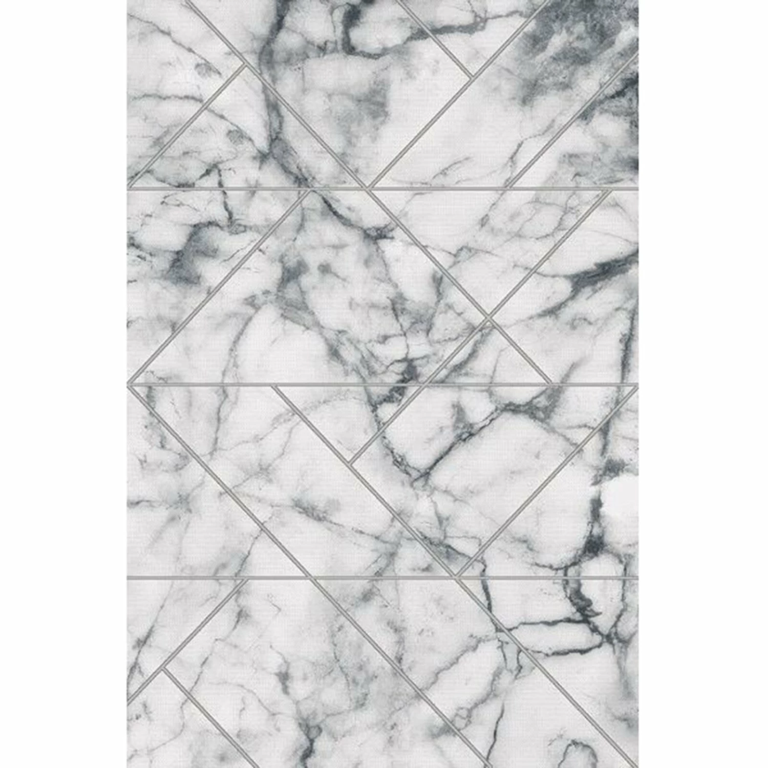 Kurzflorteppich - weiß-schwarz-silber - 120x170 cm 3 Kurzflorteppich - weiß-schwarz-silber - 120x170 cm