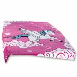 Frisee-Teppich - pink - Einhorn - 80x150 cm