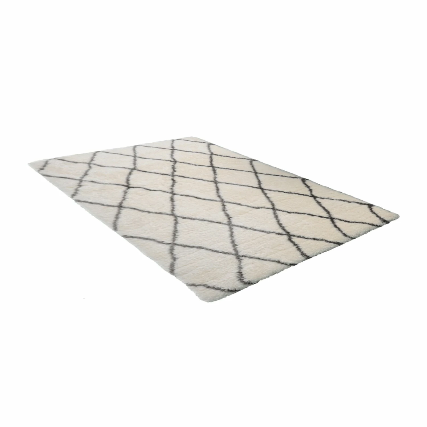 Hochflorteppich - creme-grau - 80x150 cm 3 Hochflorteppich - creme-grau - 80x150 cm