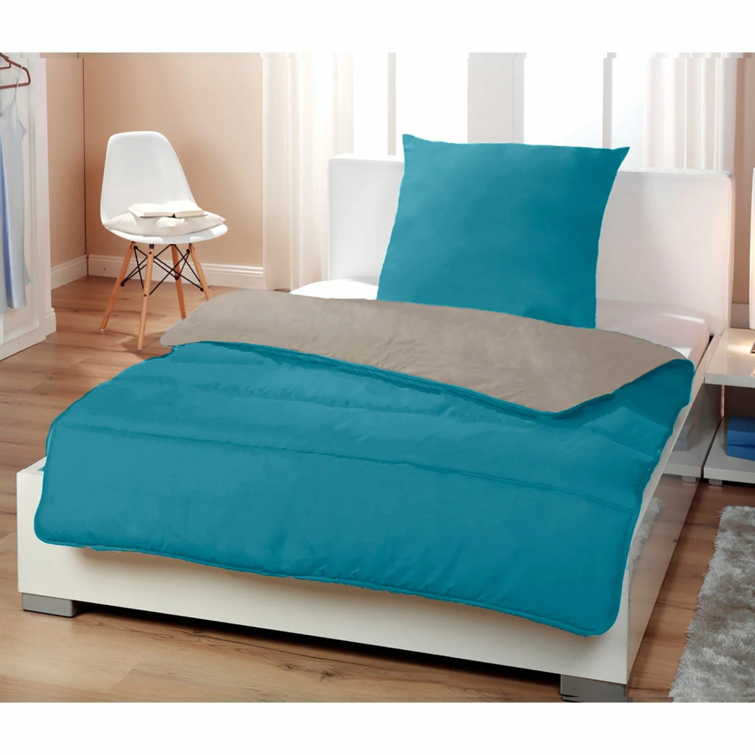 Microfaser-Wendebetten Set - sortiert - 135x200 cm 4 Microfaser-Wendebetten Set - sortiert - 135x200 cm – Bild 2