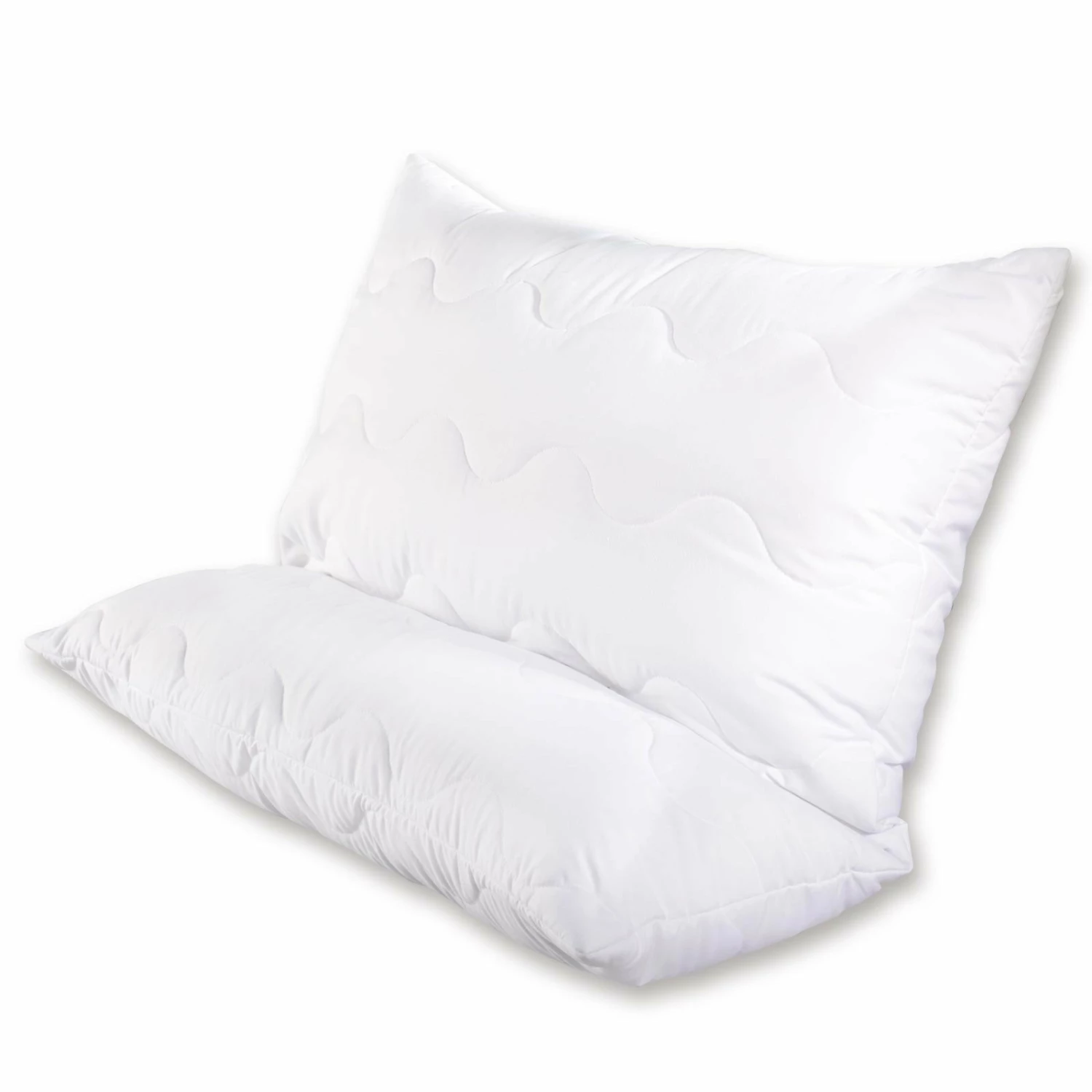 Kopfkissen - weiß - Baumwolle - 80x80 cm 3 Kopfkissen - weiß - Baumwolle - 80x80 cm