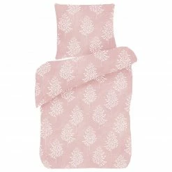 Bio-Baumwoll-Bettwäsche - rosa - Blatt - 135x200 cm