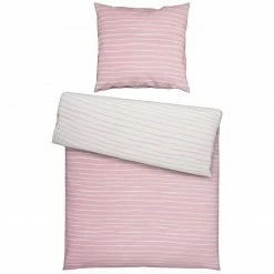 Baumwoll-Bettwäsche - rosa - 135x200 cm