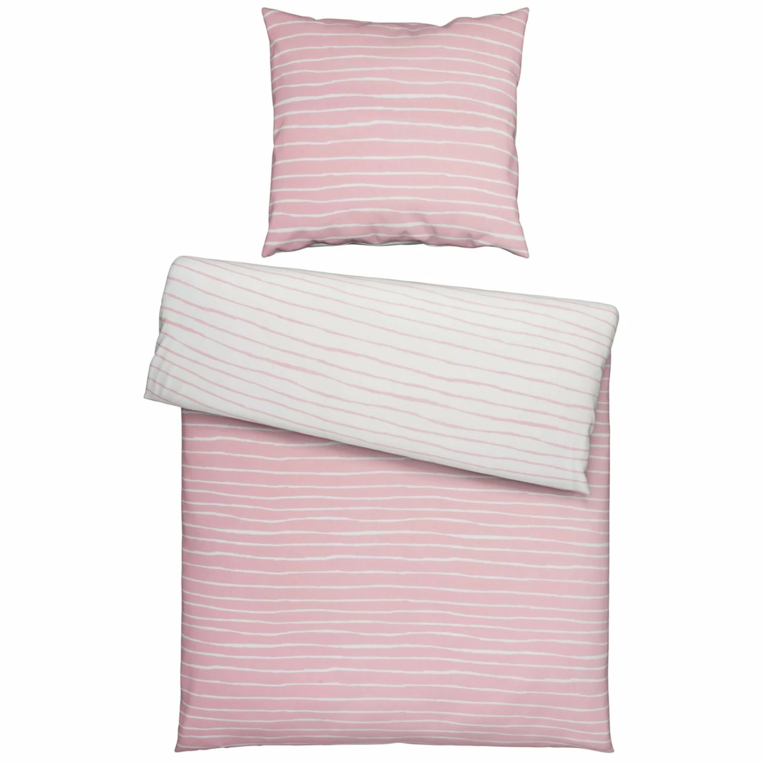 Baumwoll-Bettwäsche - rosa - 135x200 cm 3 Baumwoll-Bettwäsche - rosa - 135x200 cm