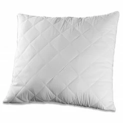 Kopfkissen - weiß - Baumwollbezug mit Steppung - 80x80 cm