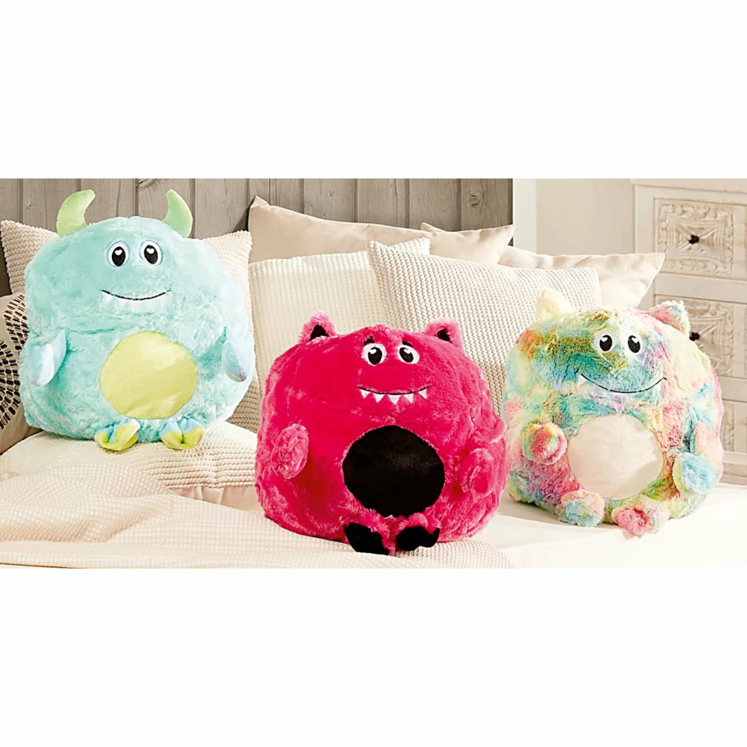 Plüschtierkissen - sortiertes Design - 45 cm 4 Plüschtierkissen - sortiertes Design - 45 cm – Bild 2