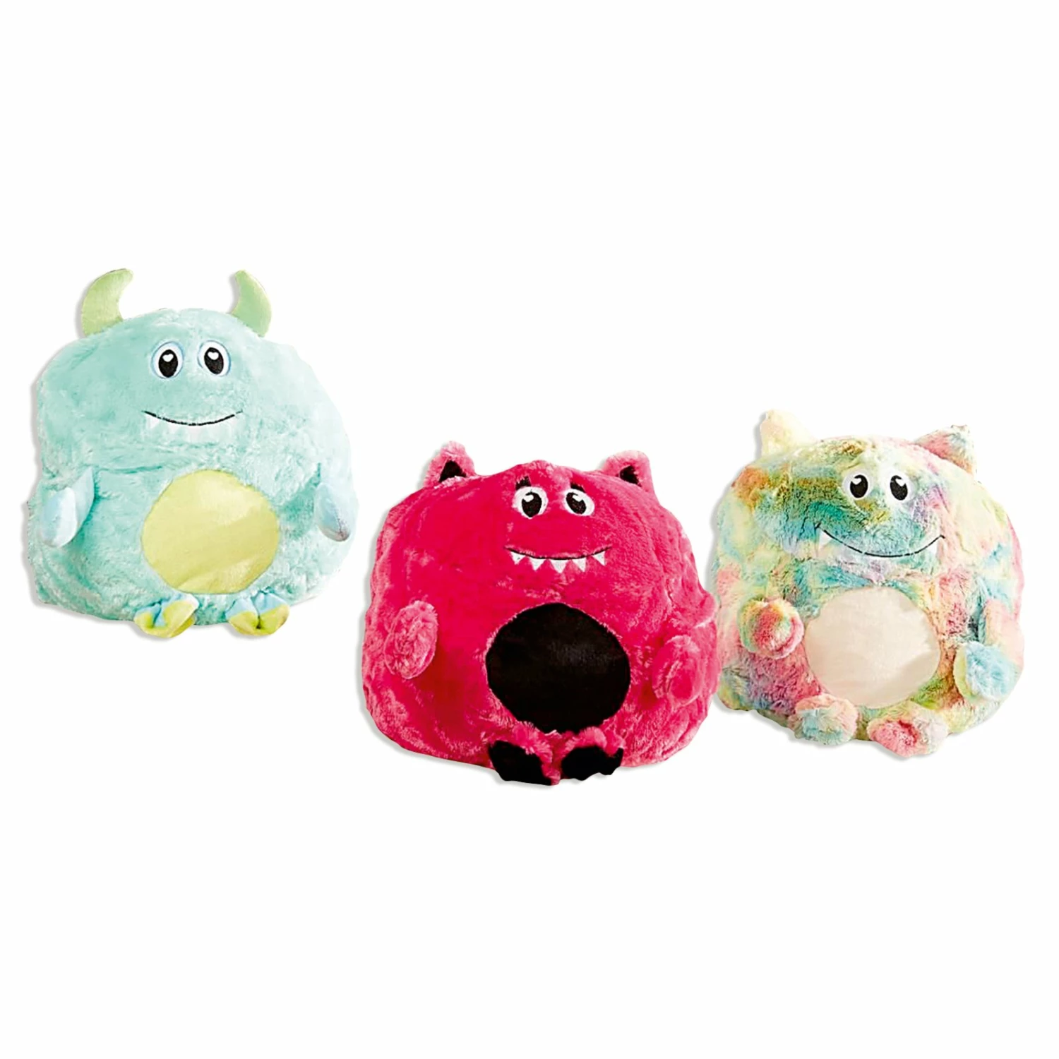 Plüschtierkissen - sortiertes Design - 45 cm 3 Plüschtierkissen - sortiertes Design - 45 cm