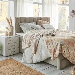 Microfaser-Bettwäsche - grau-beige - gemustert - 135x200 cm -Heimtextilien Verkäufe 2688023710 03 1600Wx1600H