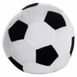 Kissen - schwarz-weiß - Fußball - Ø 20 cm