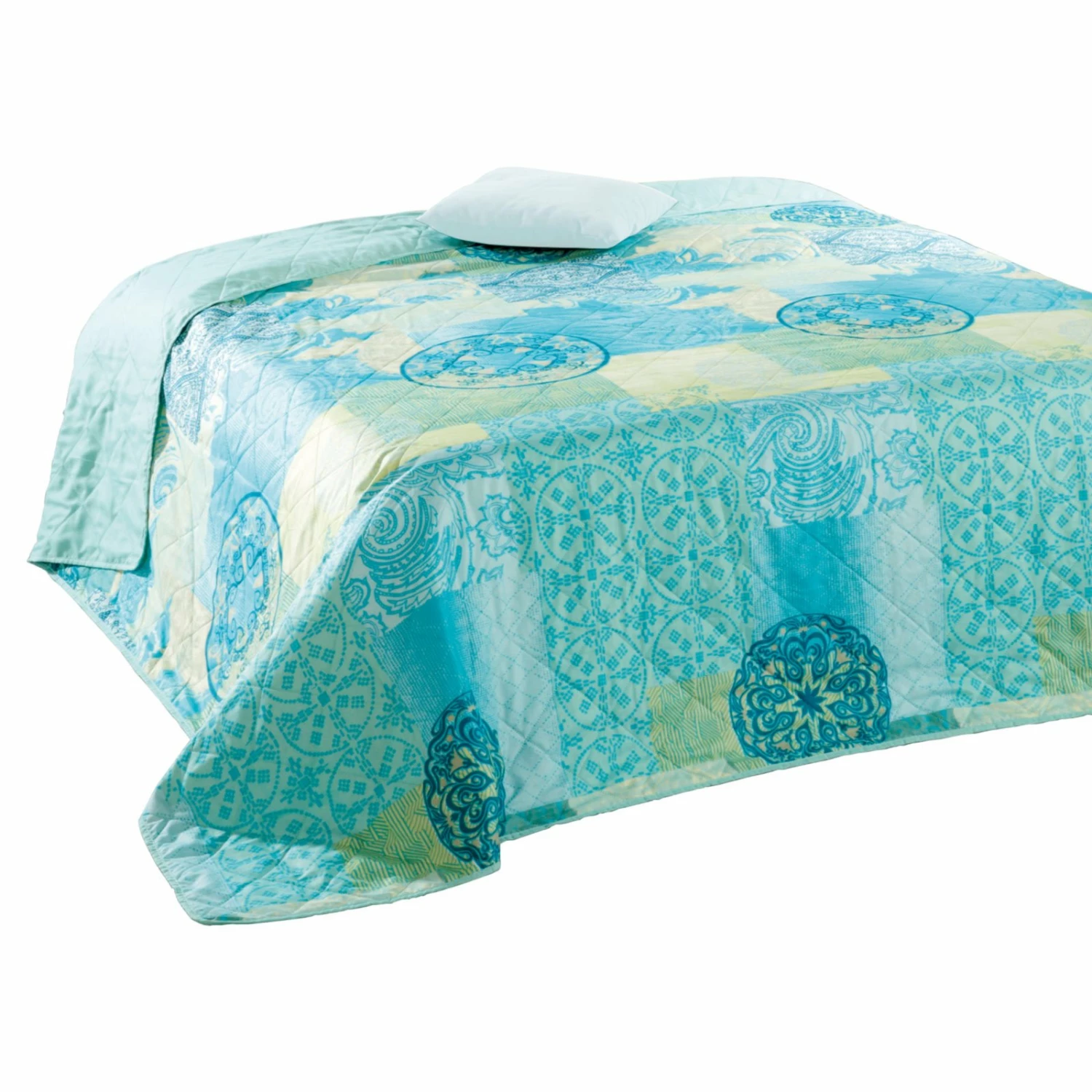 Tagesdecke - blau-grün - 220x240 cm 3 Tagesdecke - blau-grün - 220x240 cm