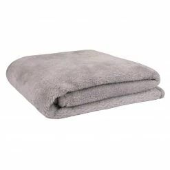 Flanell-Decke - grau - 150x200 cm