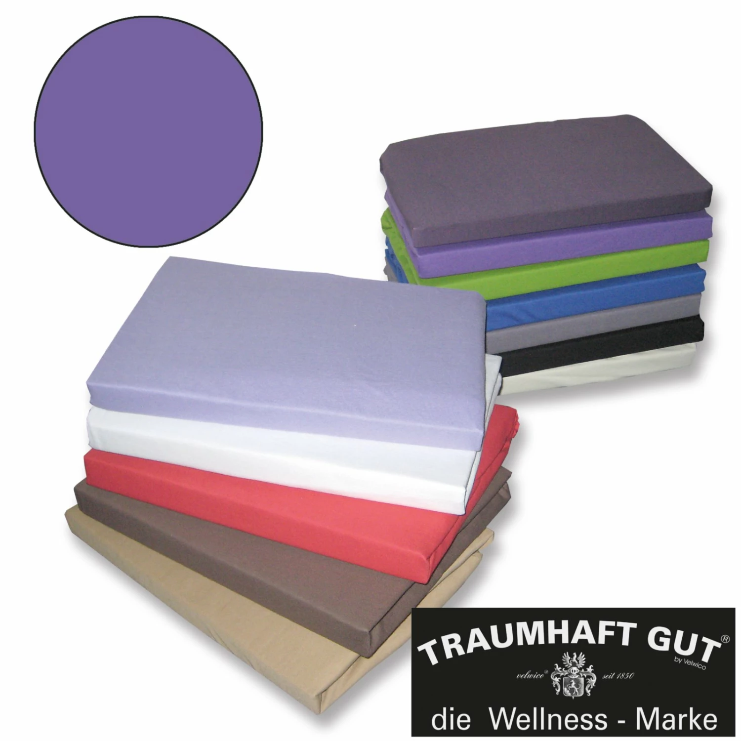 Jersey-Spannbettlaken - lila - 100x200 cm 3 Jersey-Spannbettlaken - lila - 100x200 cm