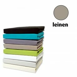 Topper-Spannbettlaken - leinen - 180x200 cm