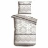 homara Microfaser-Bettwäsche - silber-weiß - 135x200 cm