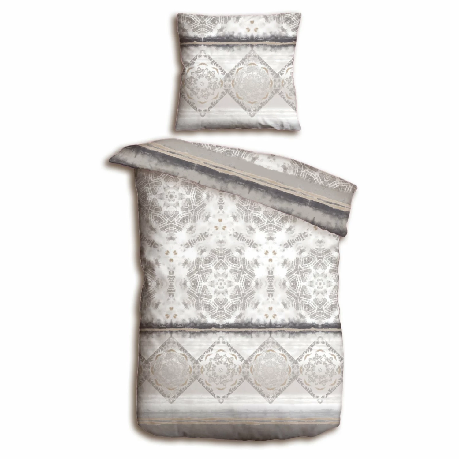 homara Microfaser-Bettwäsche - silber-weiß - 135x200 cm 3 homara Microfaser-Bettwäsche - silber-weiß - 135x200 cm