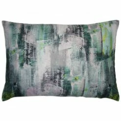 Zierkissen - Graphik - silber-grün - 40x50 cm