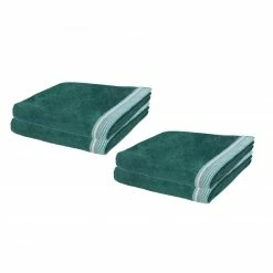 4er-Set Gästetücher - tannengrün - Baumwolle - 30x50 cm
