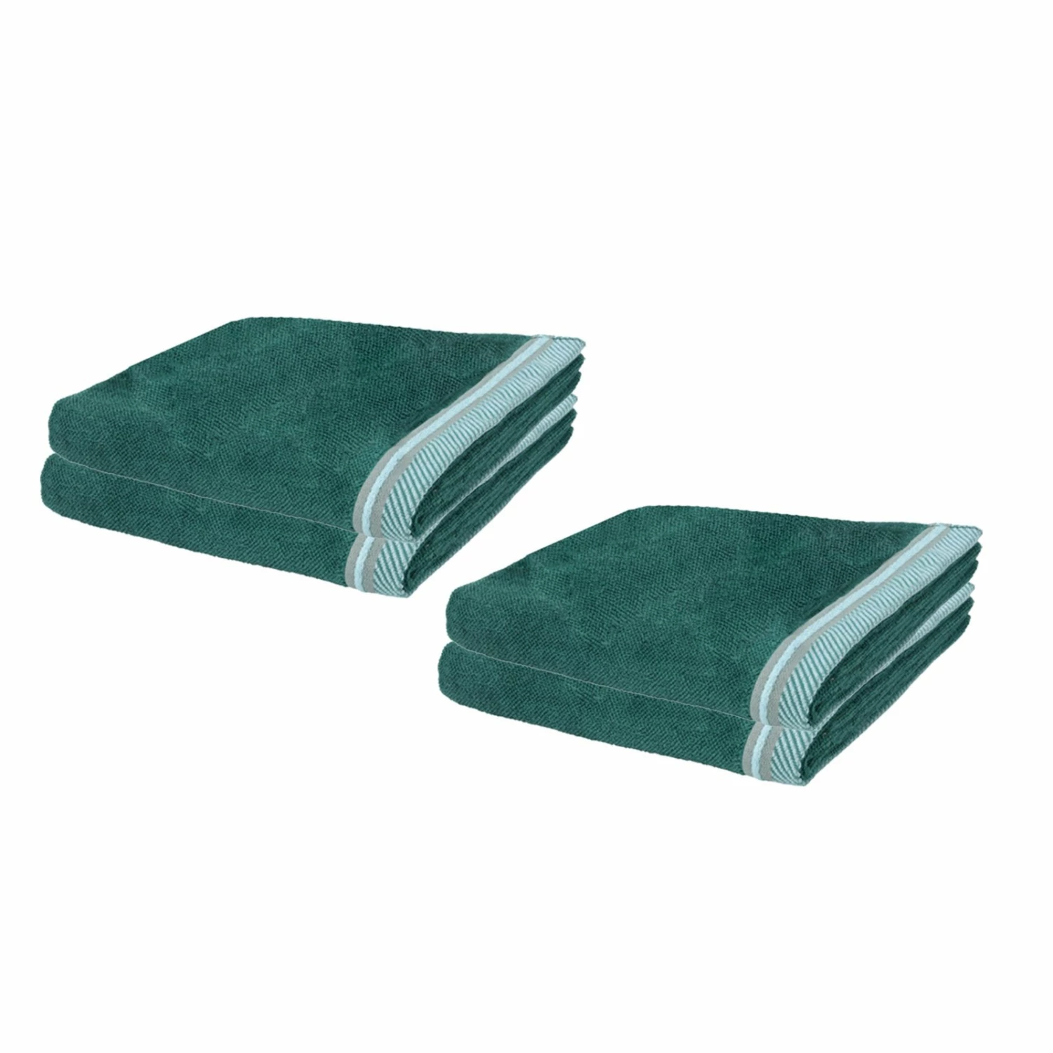 4er-Set Gästetücher - tannengrün - Baumwolle - 30x50 cm 3 4er-Set Gästetücher - tannengrün - Baumwolle - 30x50 cm