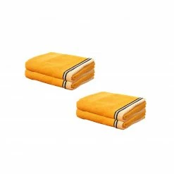 4er-Set Gästetücher - honiggelb - Baumwolle - 30x50 cm