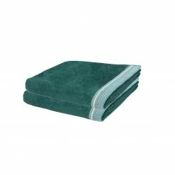 2er-Set Handtücher - tannengrün - Baumwolle - 50x100 cm