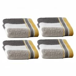 4er Set Gästetuch - graphit - 30x50 cm