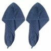 2er-Set Haar-Turban - marine - Baumwolle -Heimtextilien Verkäufe 2729008000 1600Wx1600H