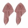 2er-Set Haar-Turban - rosenholz - Baumwolle -Heimtextilien Verkäufe 2729008002 1600Wx1600H