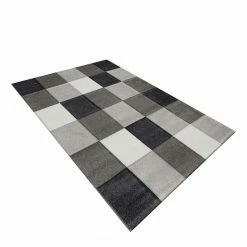 Kurzflorteppich - grau - 80x150 cm