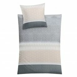 Kleine Wolke Satin-Bettwäsche - silbergrau - Ornamente