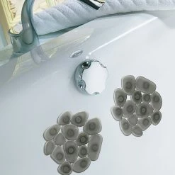 Kleine Wolke 6er Set-Anti-Rutsch-Sticker - weiß - Steinoptik