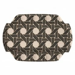 Kleine Wolke Nackenpolster - taupe-schwarz - 32x22 cm