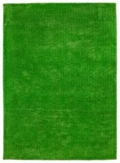 Teppich - handgetuftet - grün - 65x130 cm