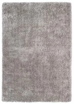 Teppich - handgetuftet - silber - 65x130 cm