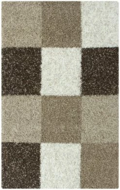 Hochflor-Teppich BASIC TRENDY - braun-beige - 120x170 cm