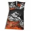 Microfaser-Bettwäsche MOTORCROSS- schwarz - 135x200 cm -Heimtextilien Verkäufe 9001255700 1600Wx1600H