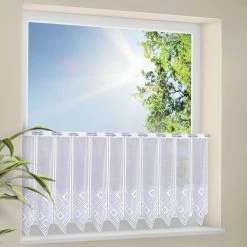 Jacquard-Bistrogardine - weiß - 137x60 cm 5 Jacquard-Bistrogardine - weiß - 137x60 cm -Heimtextilien Verkäufe 9001885100 1600Wx1600H