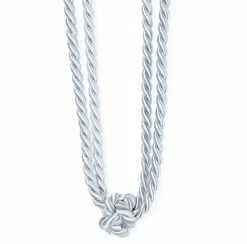 Raffhalter - silbergrau - Zierknoten - 60 cm