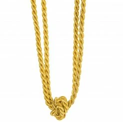 Raffhalter - gold - Zierknoten - 60 cm