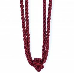 Raffhalter - dunkelrot - Zierknoten - 60 cm