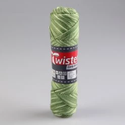 Häkelgarn TWISTER CURLY - hellgrün-grün - 50g