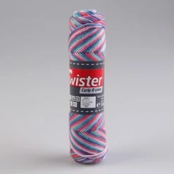 Häkelgarn TWISTER CURLY - lila-grün-türkis-rose - 50g