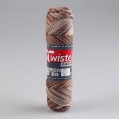 Häkelgarn TWISTER CURLY - braun - 50g